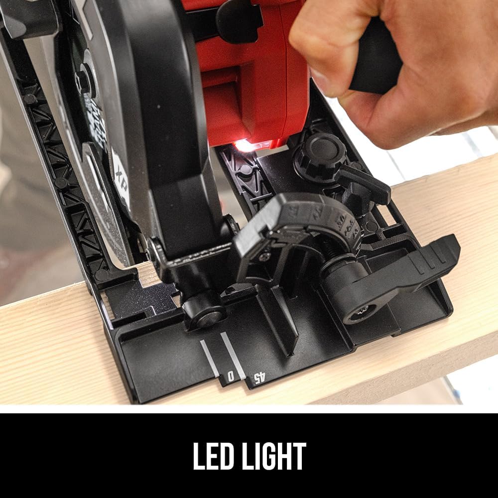 SKIL PWR CORE 20 Brushless 20V 7-1/4' 5300 RPM, Circular Saw Kit Including 4.0Ah Lithium Battery and Quick Charger-CR5440B-10