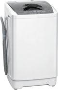 HOMCOM Portable Washing Machine, 1.3 Cu. Ft. Compact Washer with 8 Programs, 6 Water Levels, LED Display, Child Lock, Drain Pump, 9.9lb Full Automatic Washing Machine for Apartments, Dorms, RVs, White