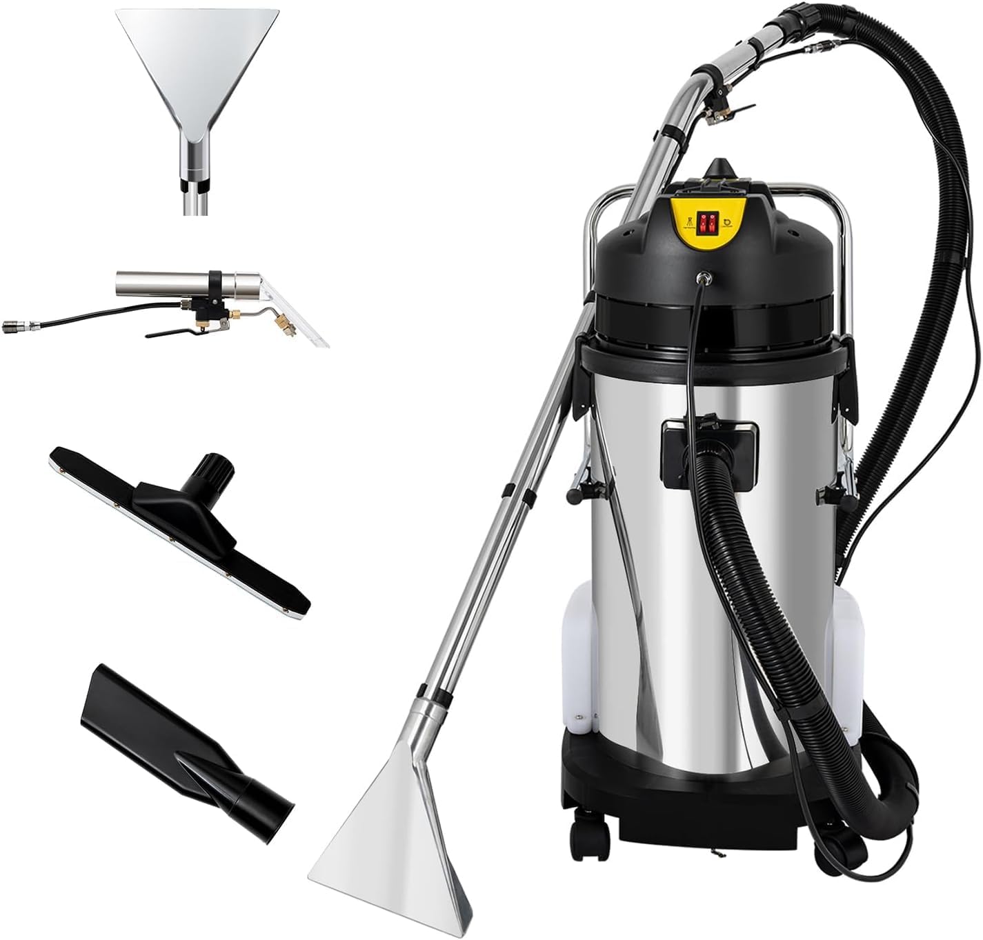 40L Commercial Carpet Cleaning Machine, 3-in-1 Carpet Vacuum Cleaner, Multi-Purpose Wet & Dry Vacuum Cleaner, Portable Commercial Carpet Cleaner Machine