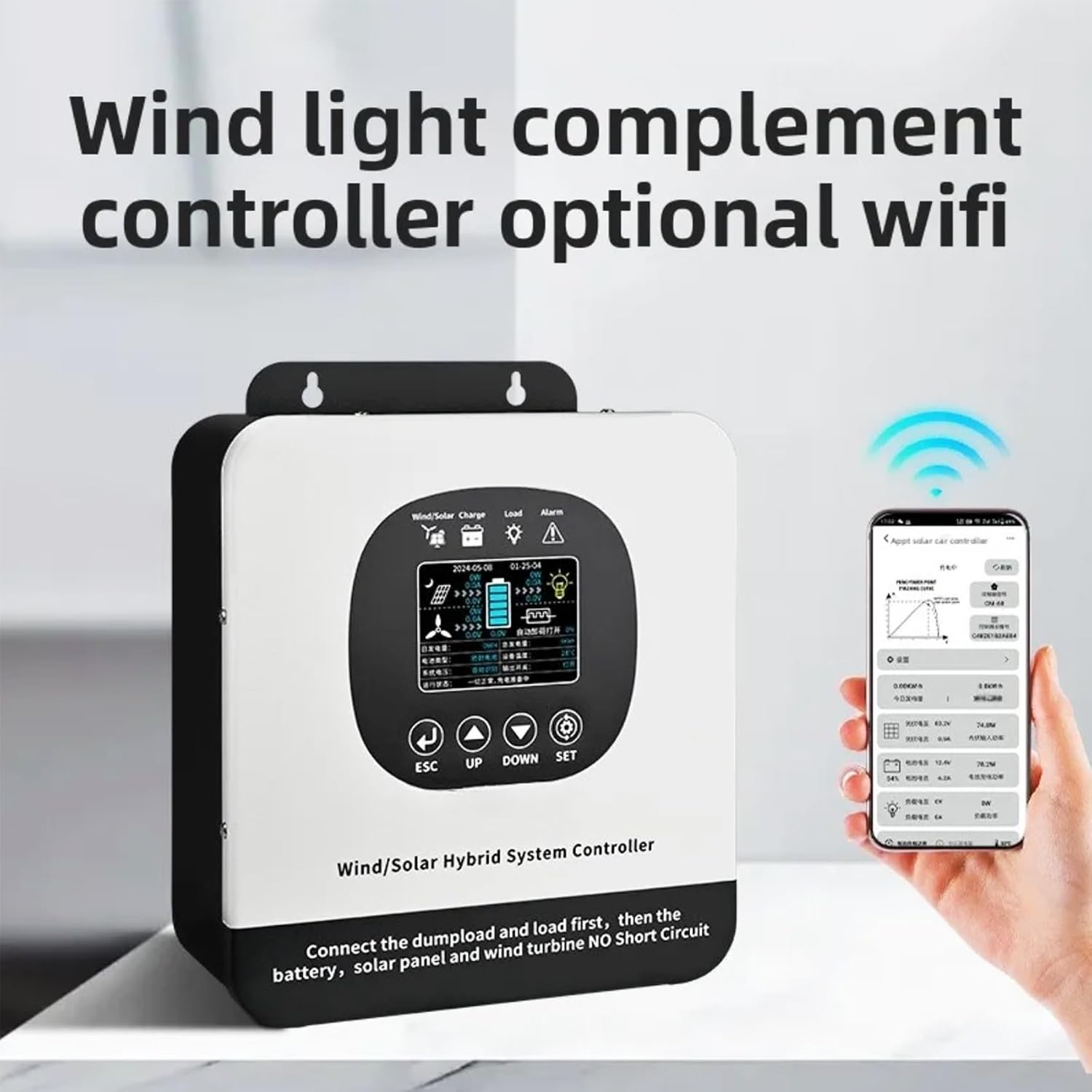 3000W-6000W Intelligent Boost Charging Solar Wind, Generator Controller 12/24V 24/48V AUTO Switchor for All Wind Turbines Wind-Solar Complementary Control