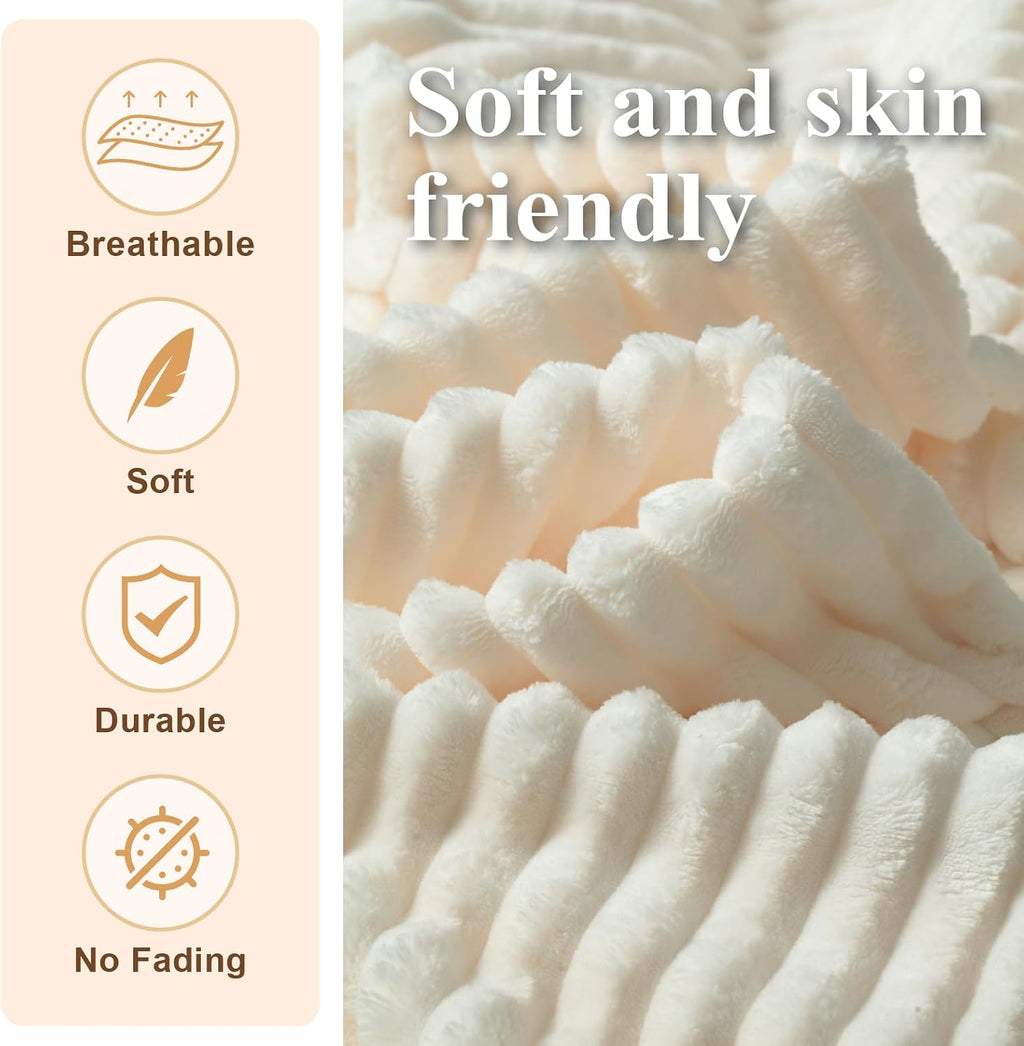 Premium Beige Bean Bag Chair for Adults with Armrest- Ultra Plush Memory Foam Lounge Sofa & Comfy Reading Nook Chair for Bedroom, Living Room & Dorm (White, with Footrest)