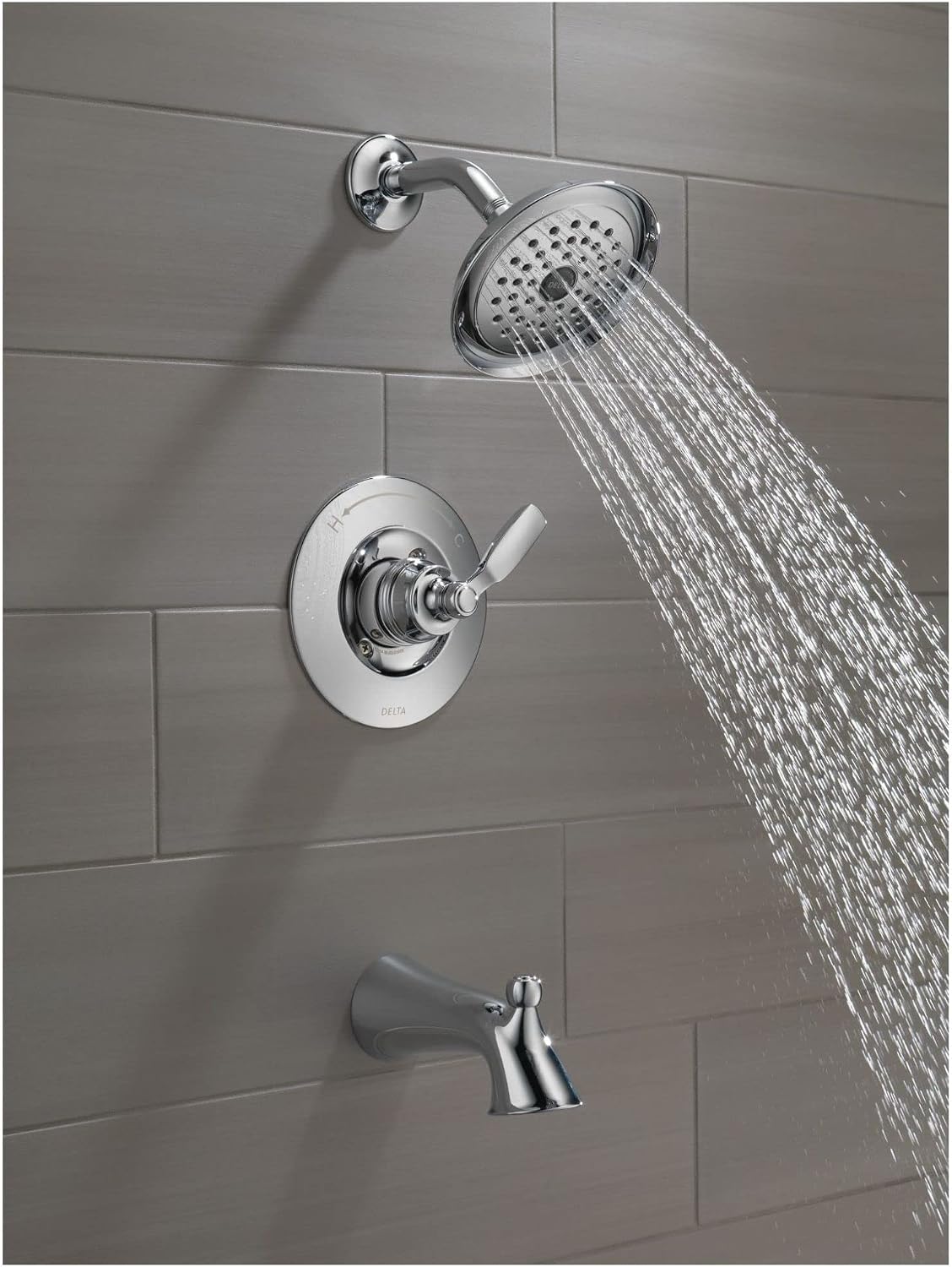 Delta Faucet Woodhurst 14 Series Single-Handle Tub and Shower Trim Kit, Shower Faucet with Single-Spray Touch-Clean Shower Head, Venetian Bronze T14432-RB (Valve Not Included)