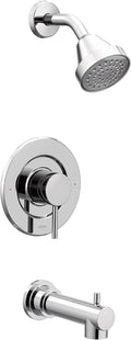 Moen Align Chrome Eco-Performance Posi-Temp Pressure Balancing Modern Tub and Shower Trim Kit, Featuring Shower Head, Lever Handle, and Tub Spout, Valve Required, T2193EP
