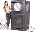 TopMaster Full Size Portable Sauna for Home, Personal Steam Sauna for Home, Indoor Sauna Box Portable Home Steamer with 3L 1000W Portable Steam Generator, Folding Chair and Remote Control