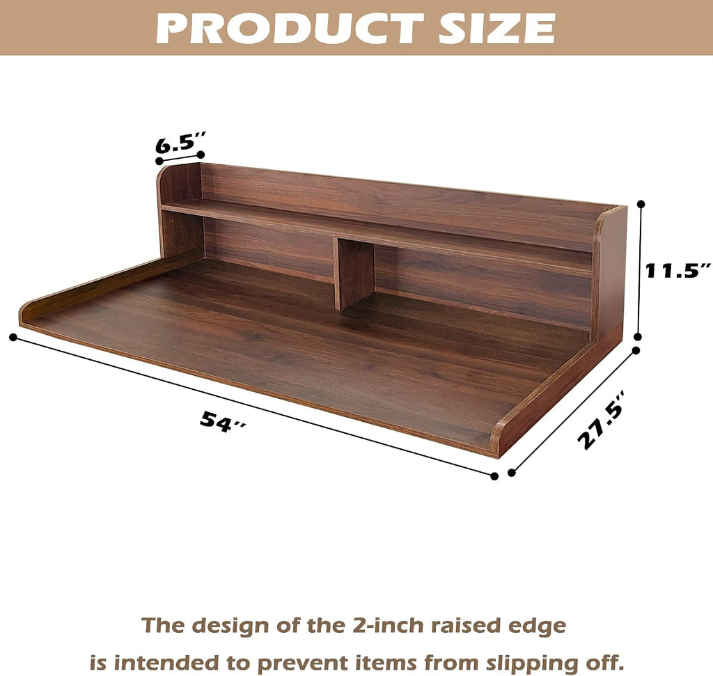 Royxen Laundry Countertop with 2-Tier Shelf Universal Fit, Washer and Dryer Countertop with Storage Space, Shelf Height 11.5 Inches, Solid Wood Core, Walnut