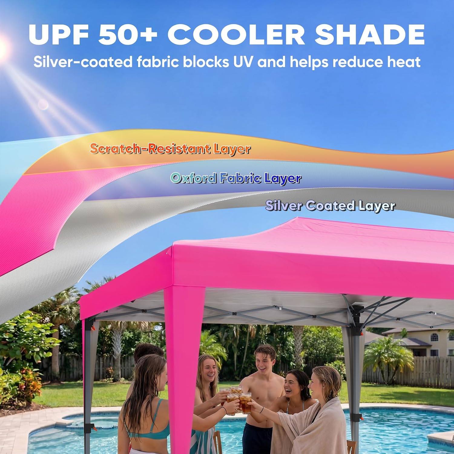 Quictent 10x20 Pop up Canopy Without Sidewalls Easy up Canopy Tent Instant Shelter with Windows for Outdoor Events Parties Weddings Commercials Vendors