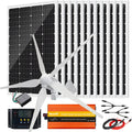 2440W 48V Solar Wind Hybrid System Solar Panel Kit with 1000W Wind Turbine Generator and 12pcs 120W Solar Panel and 3000W Power Inverter