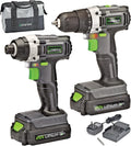 Genesis GL20DIDKA2 2-Piece 20V Lithium-ion Battery-Powered Cordless Variable Speed Drill Driver and Impact Driver Kit with LED Light, Electric Brake, Storage Bag, Charger, 2 Batteries, and Bit