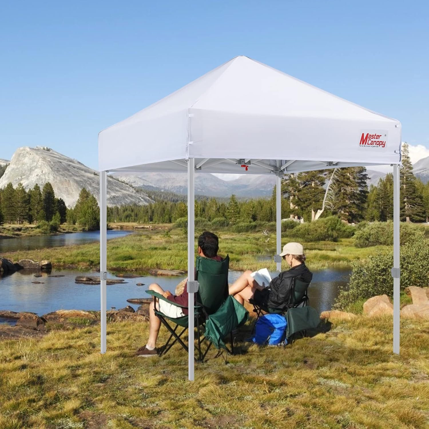MASTERCANOPY Pop Up Canopy Tent Commercial Grade Instant Shelter (5x5, White)