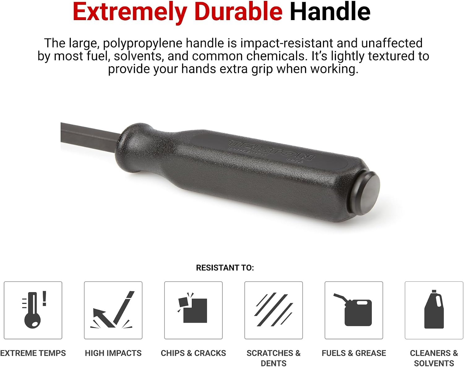 TEKTON Angled End Handled Pry Bar Set with Wall Hanger, 5-Piece (12, 17, 25, 36, 45 in.) | LSQ96504 | Made in USA