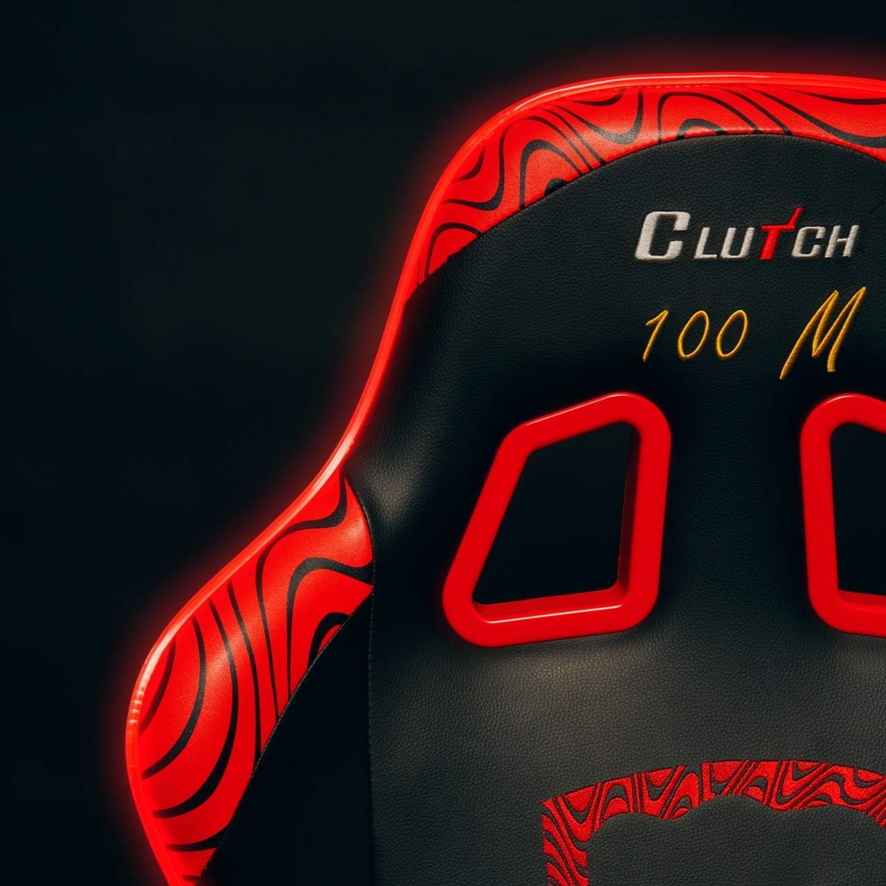 Clutch Chairz Pewdiepie Chair LED 100M- Ergonomic Gaming Chair, Video Game Chairs, Office Chair, High Chair and Lumbar Pillow for Computer Desk - Black - Throttle Series