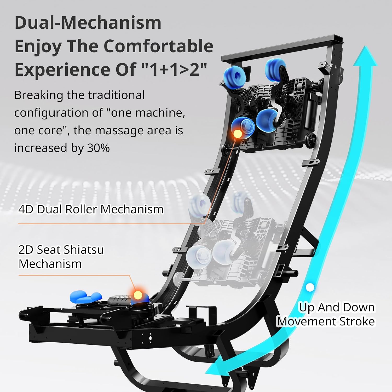 MYNTA 4D Massage Chair, Dual Mechanism 4D+2D Massage Chair Full Body, Waist & Shawl Heating with Extended SL-Track, Foot & Calf Massager, Music Sync with Hi-Fi Bluetooth Speaker