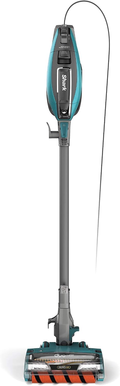 Shark ZS360 APEX Corded Stick Vacuum with DuoClean and Self-Cleaning Brusholl, Precision Duster, Crevice and Pet Multi-Tool, Forest Mist Blue, 10.2 in L x 9.8 in W x 46.4 in H