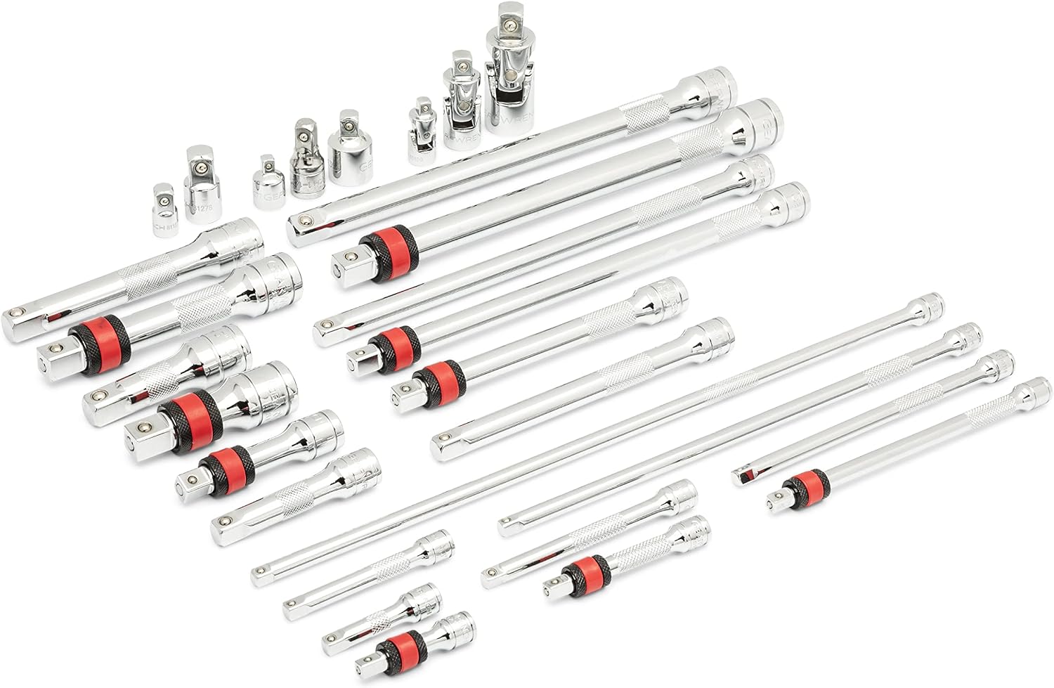 GEARWRENCH 29 Piece 1/4', 3/8', 1/2' Drive Chrome Tool Accessories Set with EVA Foam Tray - 86523
