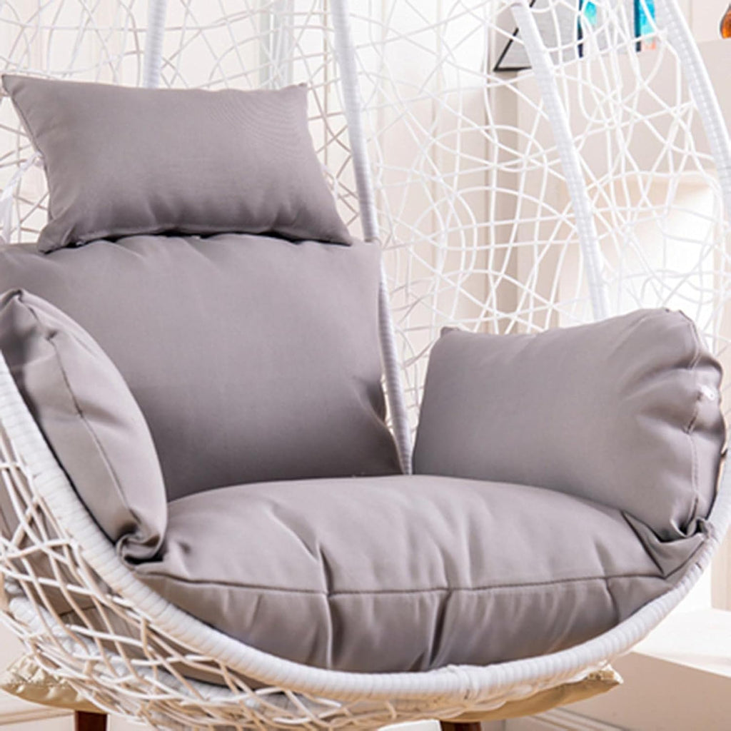 Thick Hanging Basket Chair Bench Cushion Pad，Egg Hammock Chair Swing Chair Seat Pad，Hanging Egg Chair Cushions，Soft Patio Hanging Chair Cushion Pad(Gray)