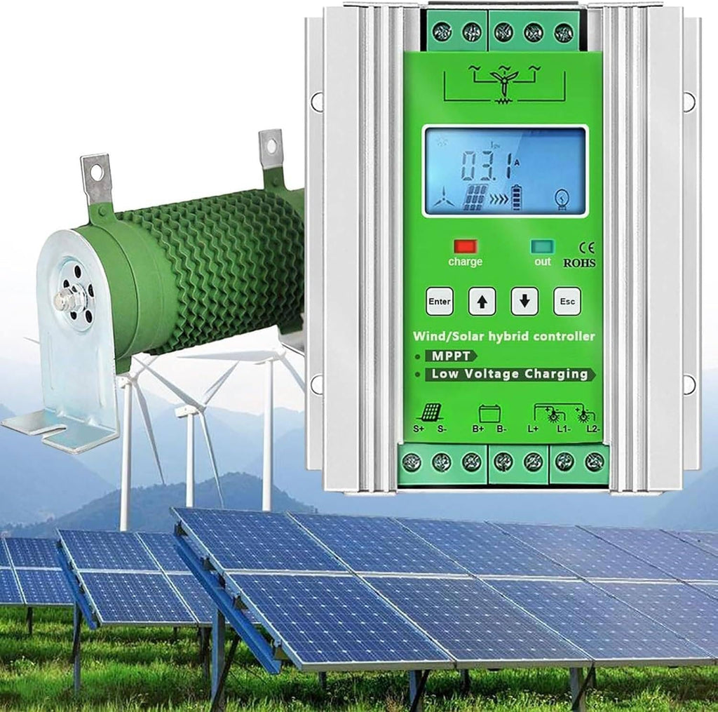 Solar Panel Wind Generator MPPT Charge Controller,12V 24V 48V Auto Regulator with LCD Display,Battery Off Grid Controller 12V-6000W