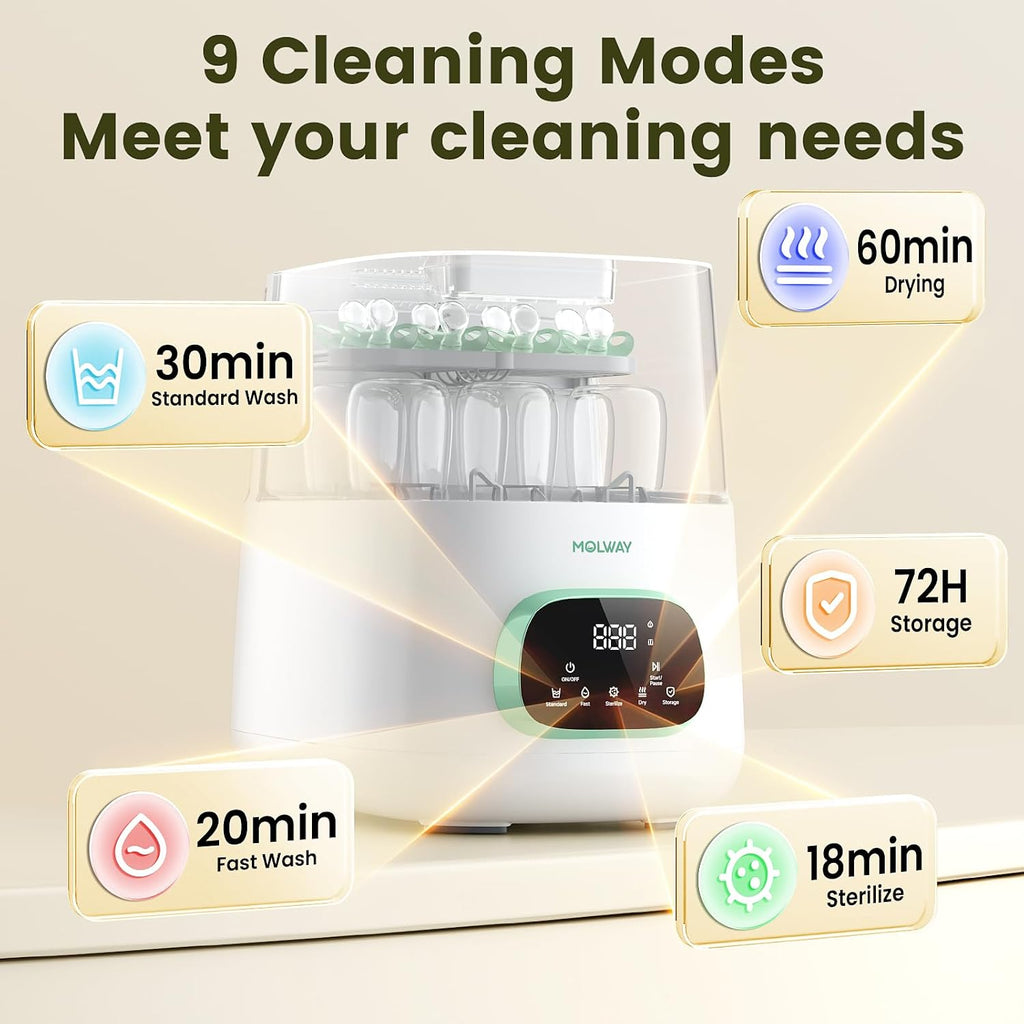 Bottle Washer Pro, All-in-One Baby Bottle Washer and Sterilizer & Dryer, Cleaning Machine for Bottles, Pump Parts & Baby Essentials, Effortless Care, Replaces Hand Washing