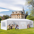 Party Tent Outdoor Gazebo - 10x30 Heavy Duty Canopy Tent Portable Shade Canopy Patio Camping Gazebo with 8 Sides Wall,White Tents Sun Shelter