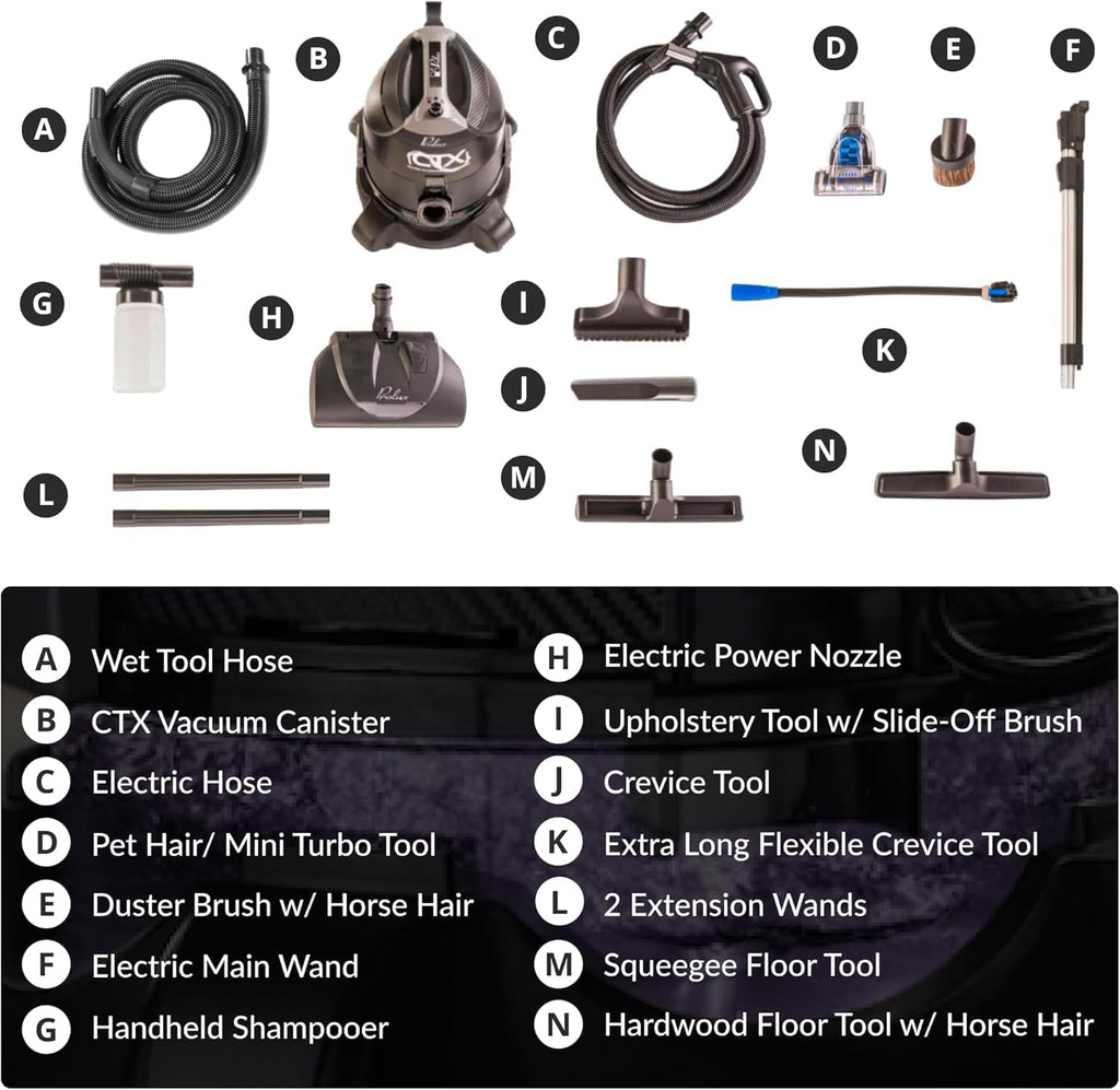 Prolux CTX Water Filtration Vacuum with Carpet Shampooer & Tile Scrubber The Ultimate All-in-One Deep Cleaning Machine