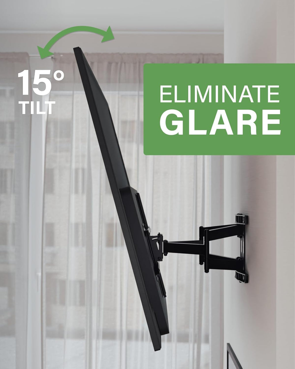 SANUS Premium Full Motion TV Mount for 42'-90' TVs - Sturdy & Smooth Extension, Swivel and Tilt for Big TVs - Universal Design Fits Samsung, LG, Vizio, TCL & More - Easy Installation -OLF22