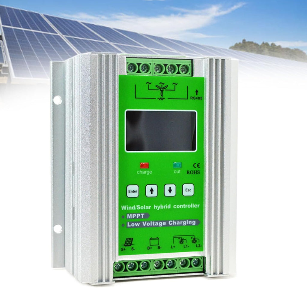 3000W Wind & Solar Hybrid System - 1500W MPPT Charge Controller, 12V/24V/48V Auto Regulator, Home Wind Generator for Efficient Energy, Perfect for Wind Turbine Systems
