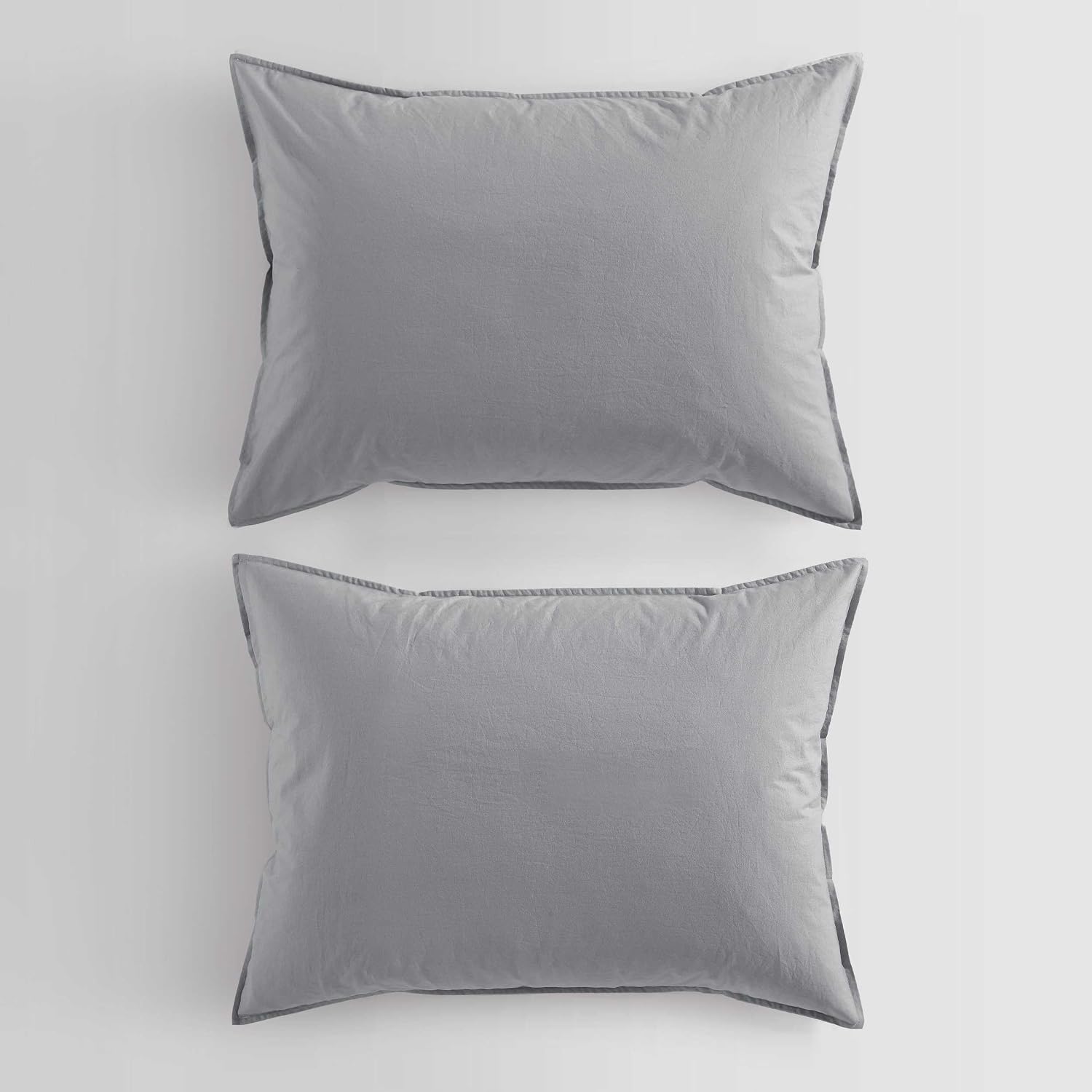 Calvin Klein - King Comforter Set, Modern Cotton Washed Percale Bedding with Matching Shams, Oeko-Tex Certified (Washed Percale Steel Blue, King)
