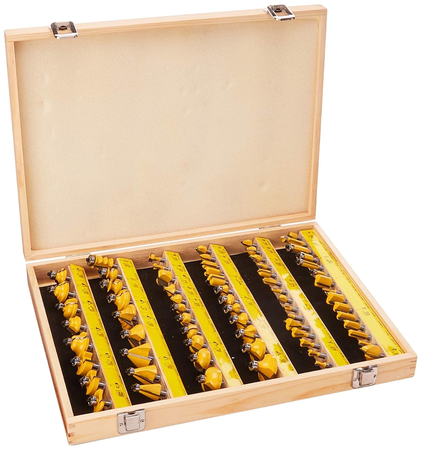 YONICO 70 Piece Router Bits 1/4 Shank- Tungsten Carbide Router Bit Set | Professional Wood Router Bits 17702