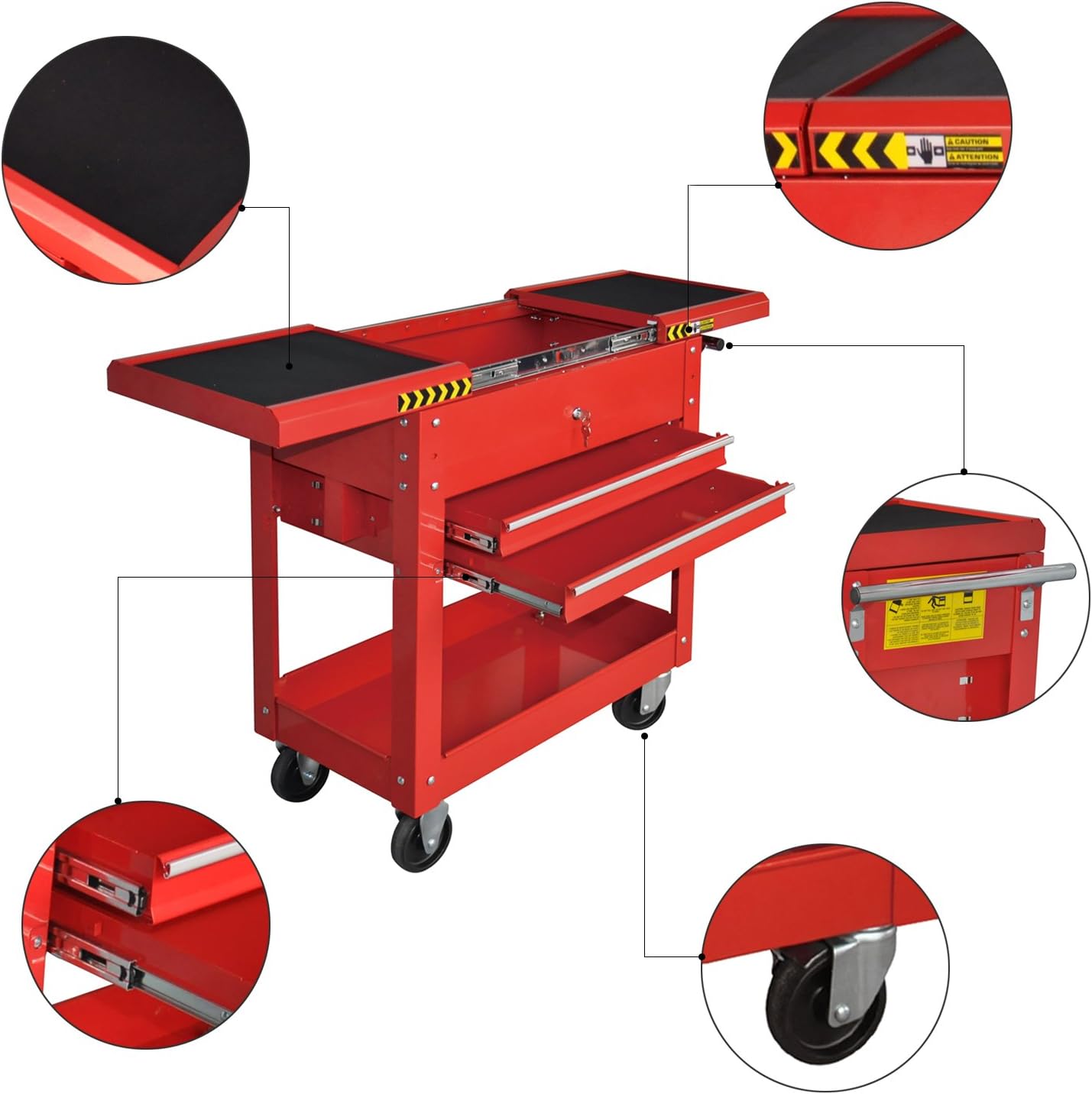 Pro-Lift M-0004 Tool Cart, 350 lbs Capacity, 1 Pack