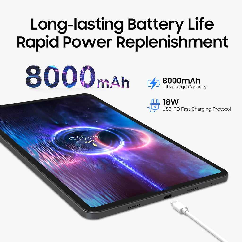 Tablet 12 inch Large Screen, Android 15 Tablet 16GB RAM 256GB ROM, 2K 2000x1200 Incell Widevine L1 Display, Gaming Tablets with Helio G99 Octa-core, 8000mAh 18W Fast Charge Tablets, AI Support, GPS