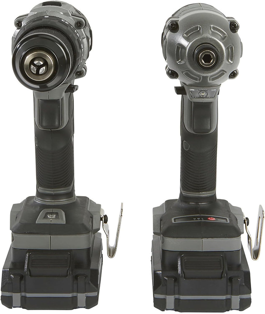 Klutch Drill/Driver and Impact Driver Kit, KLiQ 20 Volt Brushless, 1/2in. and 1/4in.