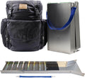 ASR Outdoor 50' Aluminum Folding Sluice Box for Gold Prospecting Backpack Set, Black