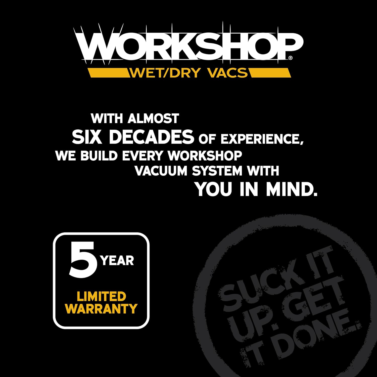 WORKSHOP Wet/Dry Vacs Shop Vacuum WS1600VA 16-Gallon 6.5 Peak HP Heavy-Duty Wet Dry Vacuum Cleaner with Filter, Hose, and Attachments for Home Projects & Renovations