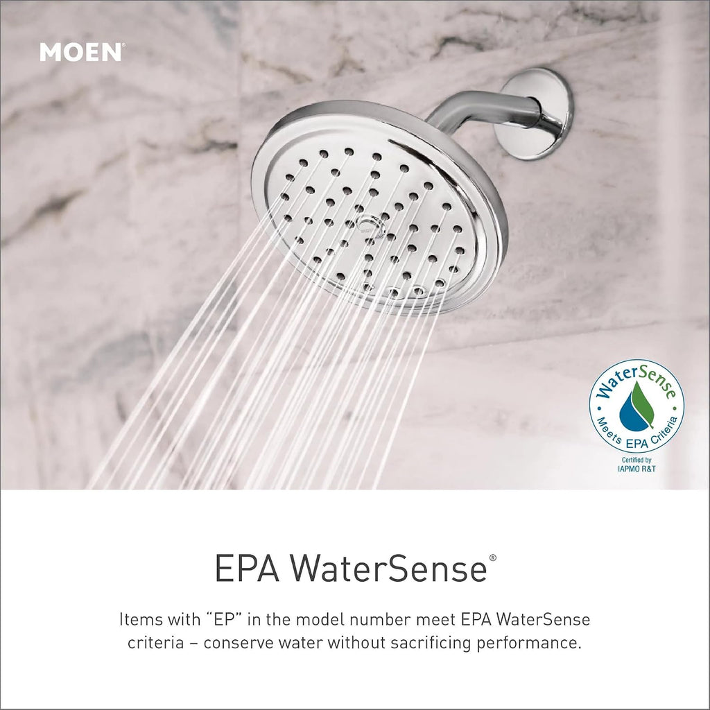 Moen Align Chrome Eco-Performance Posi-Temp Pressure Balancing Modern Tub and Shower Trim Kit, Featuring Shower Head, Lever Handle, and Tub Spout, Valve Required, T2193EP