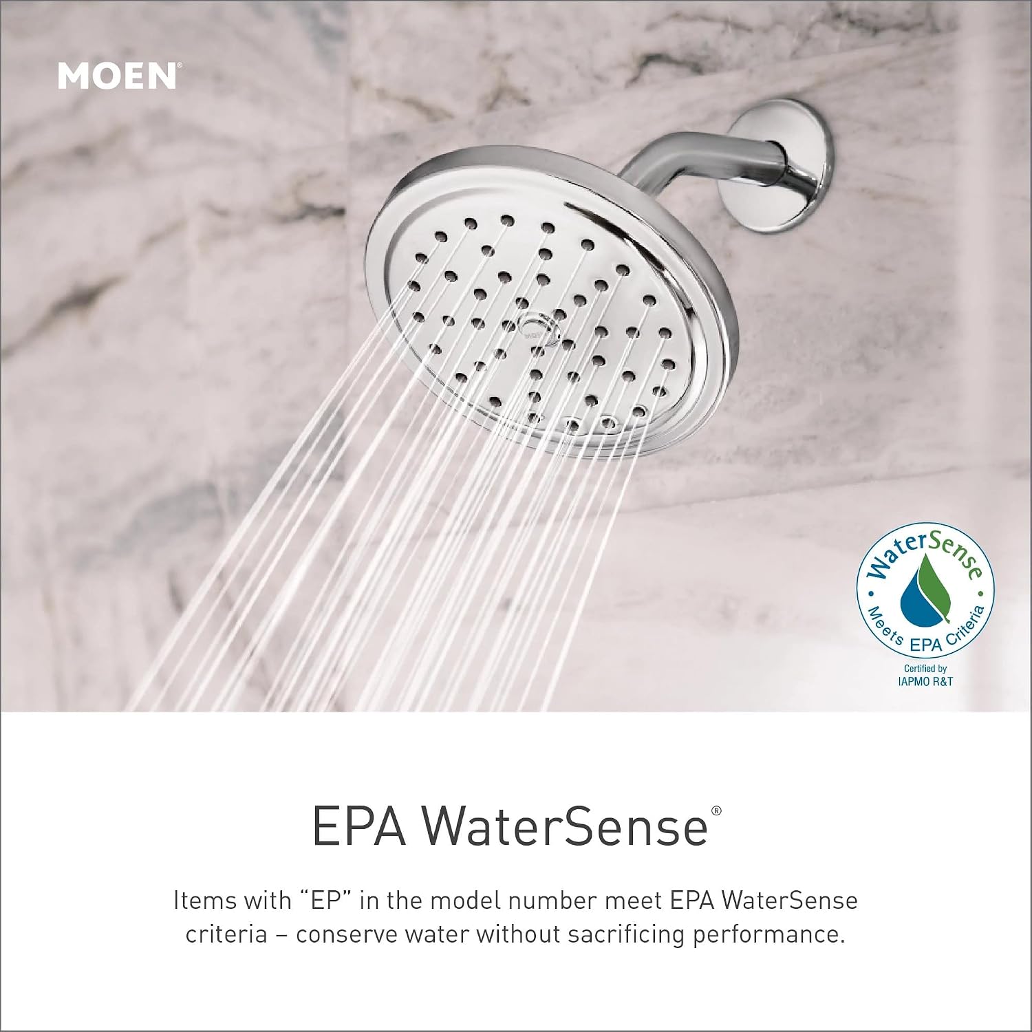 Moen Align Chrome Eco-Performance Posi-Temp Pressure Balancing Modern Tub and Shower Trim Kit, Featuring Shower Head, Lever Handle, and Tub Spout, Valve Required, T2193EP