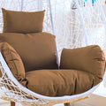 Thick Hanging Basket Chair Bench Cushion Pad，Egg Hammock Chair Swing Chair Seat Pad，Hanging Egg Chair Cushions，Soft Patio Hanging Chair Cushion Pad(Light Brown)