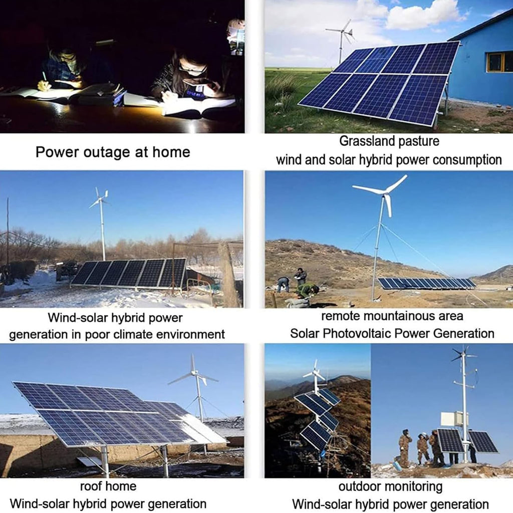 1500W-3000W Wind Solar Hybrid System MPPT Charge Controller with Dump Load Wind Turbine Generator Solar Panel 12V 24V 48V Auto Regulator,24v