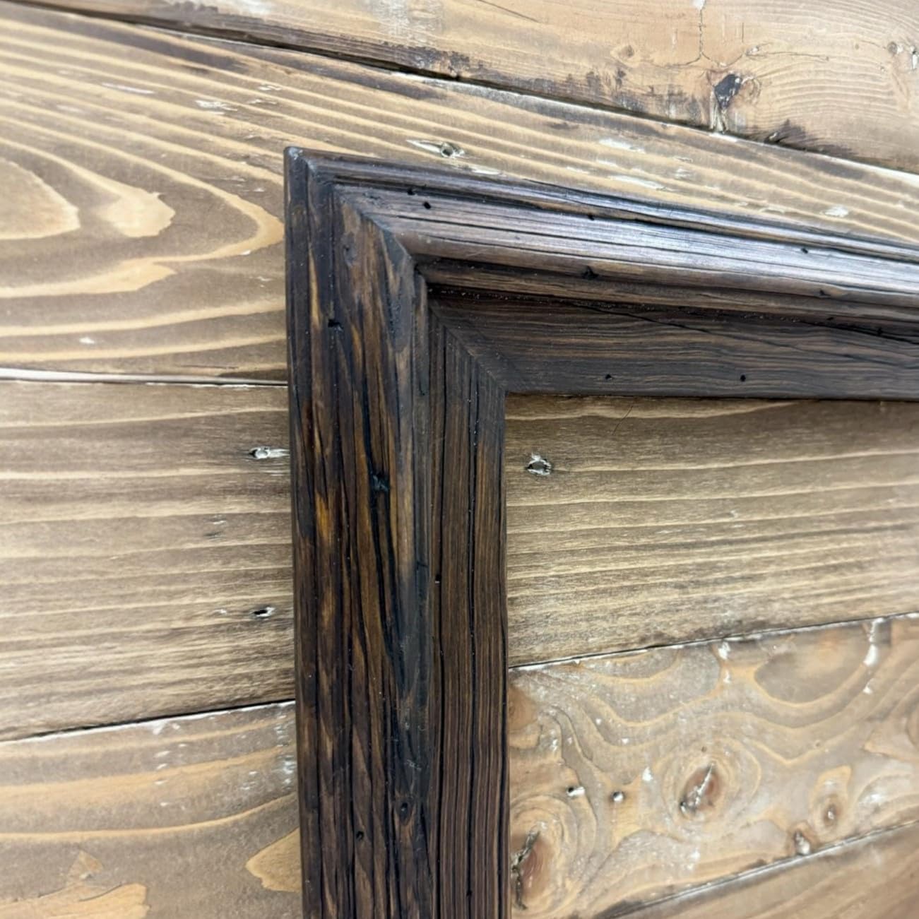 32,43,50,& 55 Inch Handcrafted TV frame for Samsung The Frame TV, Rustic Dark Wood Stain (not for use with other tv models) (43 INCH)