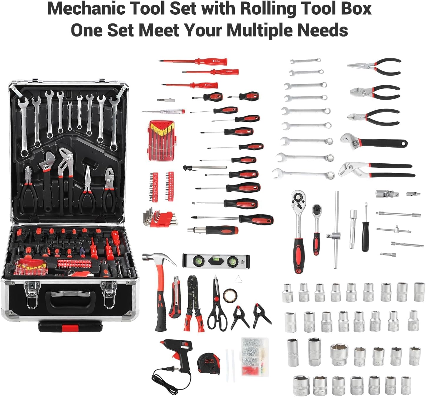 800-Piece Mechanics Tool Set - Professional Tool Kit with Socket Wrenches & Complete Hand Tools for Home/Auto Repair Tools Set