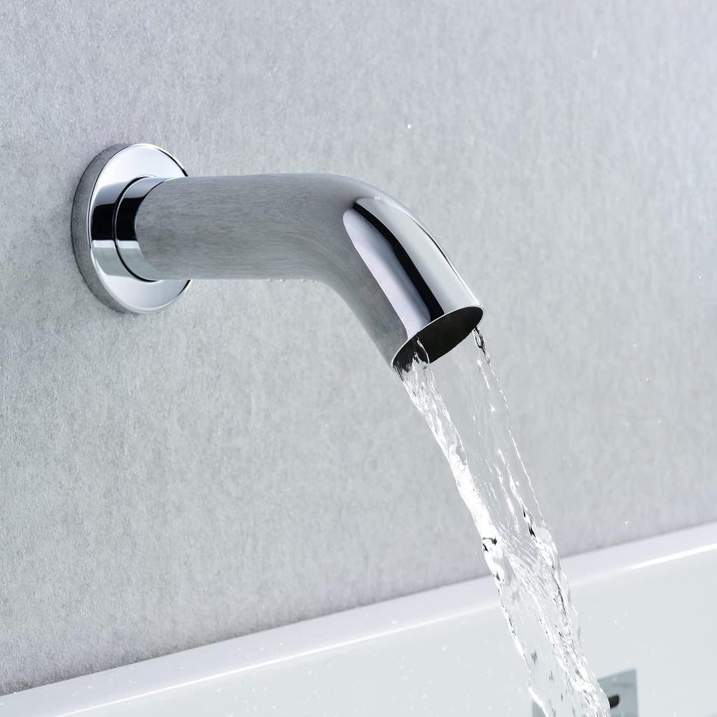 SUMERAIN 3 Handle Shower Faucet Set with Tub Spout and 8' Rain Shower Head, Tub and Shower Trim Kit with Rough-in Valve Chrome