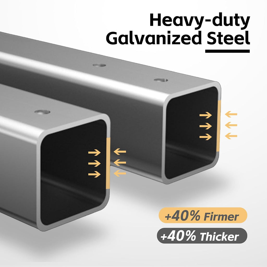 12x20x8.7 FT Heavy Duty Metal Carport, Galvanized Steel Roof Outdoor Car Shelter Garage, Waterproof All Weather Car Canopy for Car Pickup Truck Boat Tractor, Grey