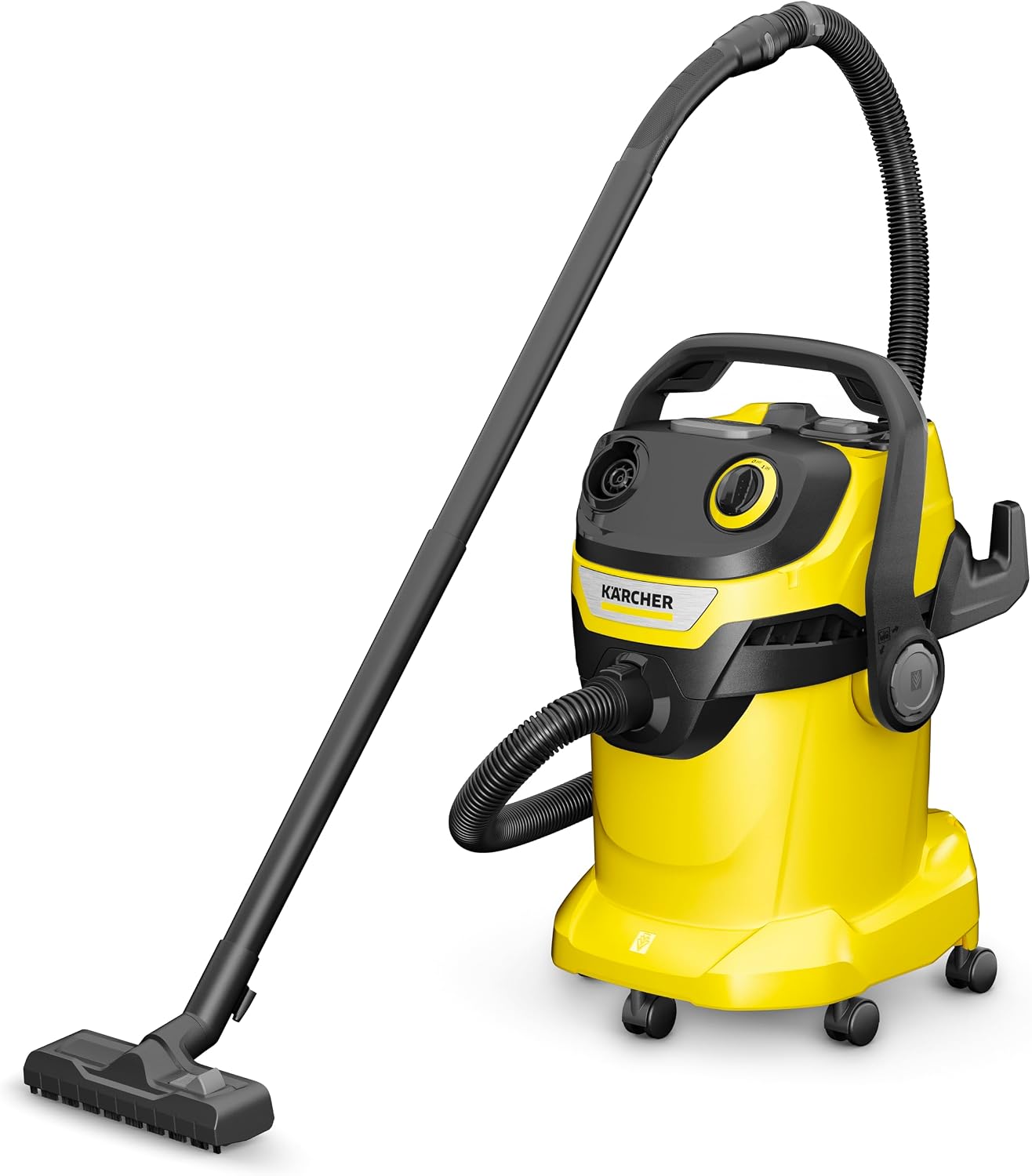 Kärcher Wet/Dry Shop Vacuum Cleaner WD 5 V-25/5/22, Blowing Function, Power: 1100 W, Plastic Tank: 25 l, Suction Hose: 2.2 m, Including Flat Filter, Floor and Crevice Nozzle