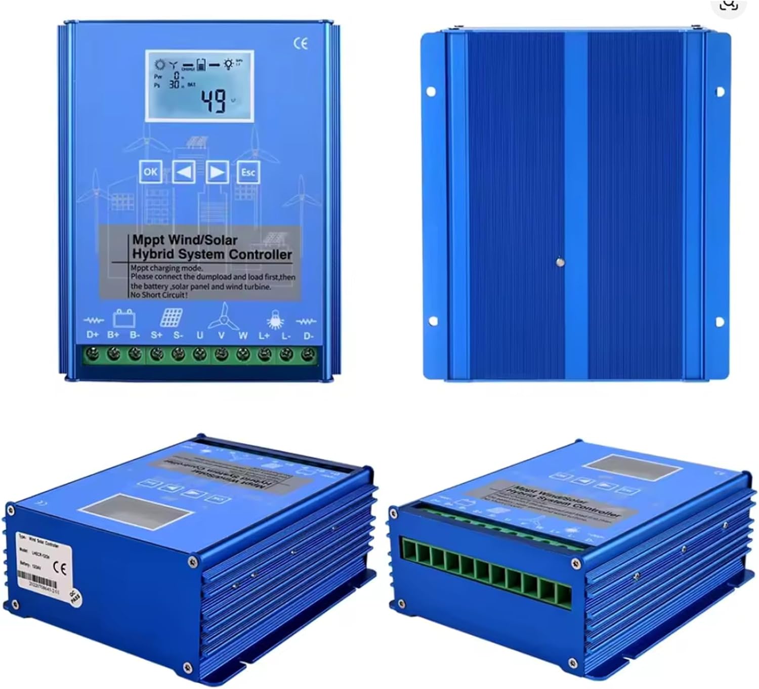 3000W-6000W MPPT Solar Wind Hybrid System Charge Controller,220V Auto High Efficiency Regulador Regulator Home Use Wind Generators