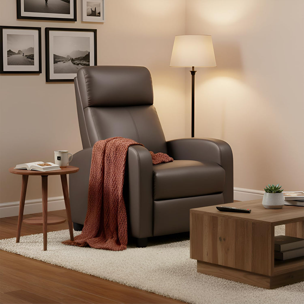 FDW Recliner Chair Reclining Sofa Leather Chair Home Theater Seating Lounge with Padded Seat Backrest