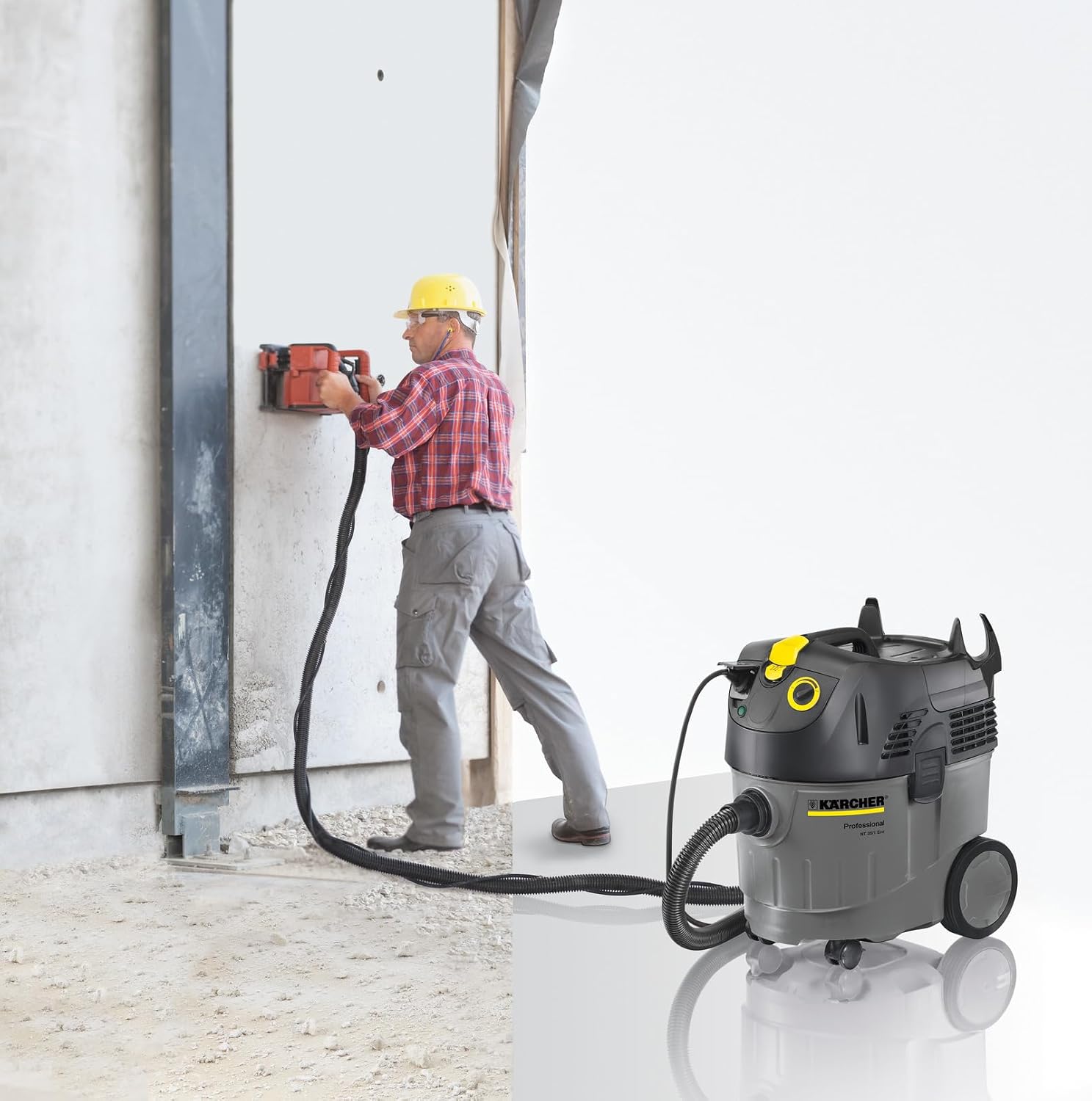 Kärcher - Commercial Wet Dry Vacuum Cleaner - NT Tact Te 35/1 - Fully Automatic Filter Cleaning System - 9.2 Gallon Tank Capacity