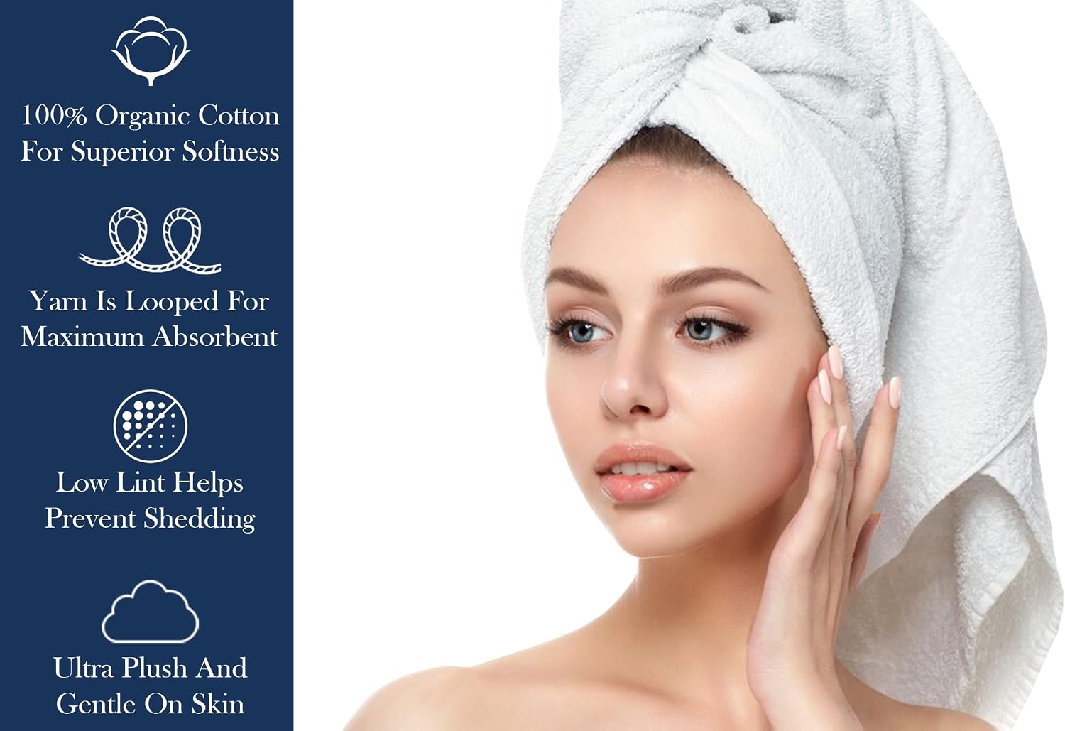 Organic Cotton Luxuriously Plush Towel 33 Piece Set|GOTS & Oeko-TEX Certified|Premium Hotel Quality Towels|Feather Touch Technology|650 GSM Long Staple|Soft, Quick Dry & Ultra-Absorbent