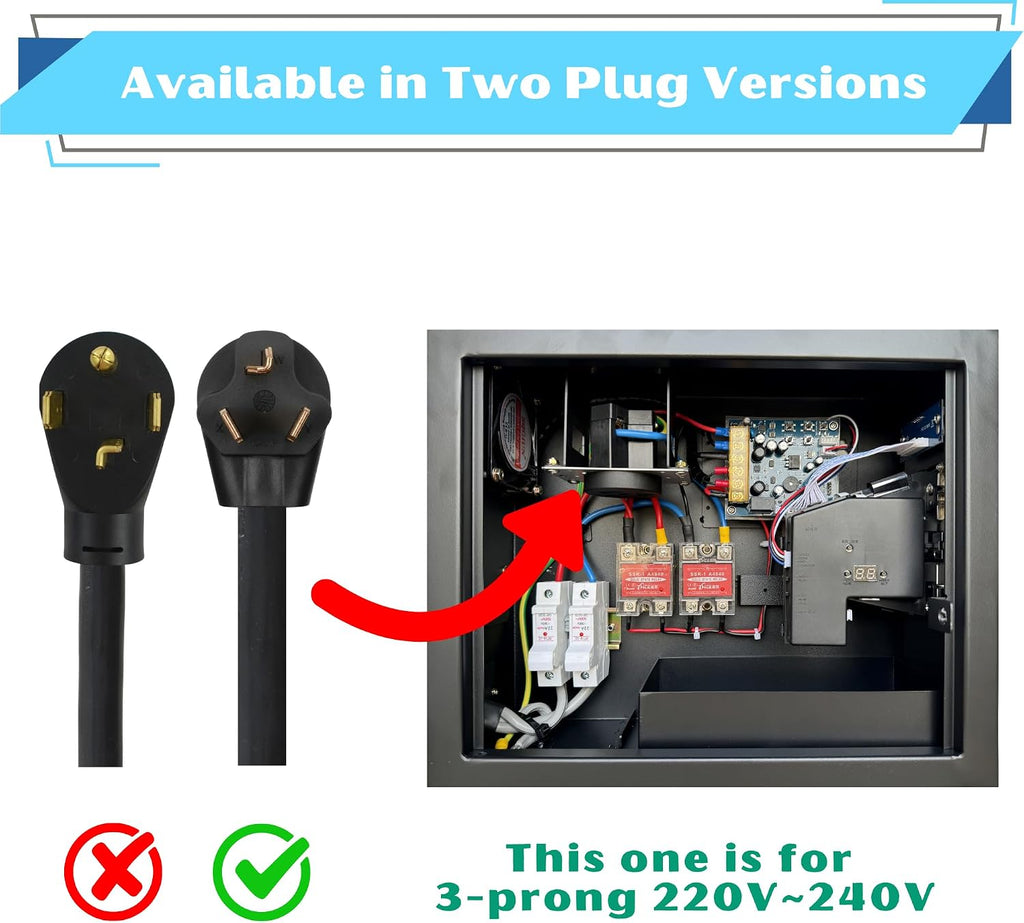 Sintron ST-003 Coin Operated Timer Control Box with NEMA 10-30R Receptacle 3 Prong 220V for US & CA Dryer Power Plug 3 Pole 3 Wire, Use for Vending Machine, Gaming & Washing Machines, Massage Chairs