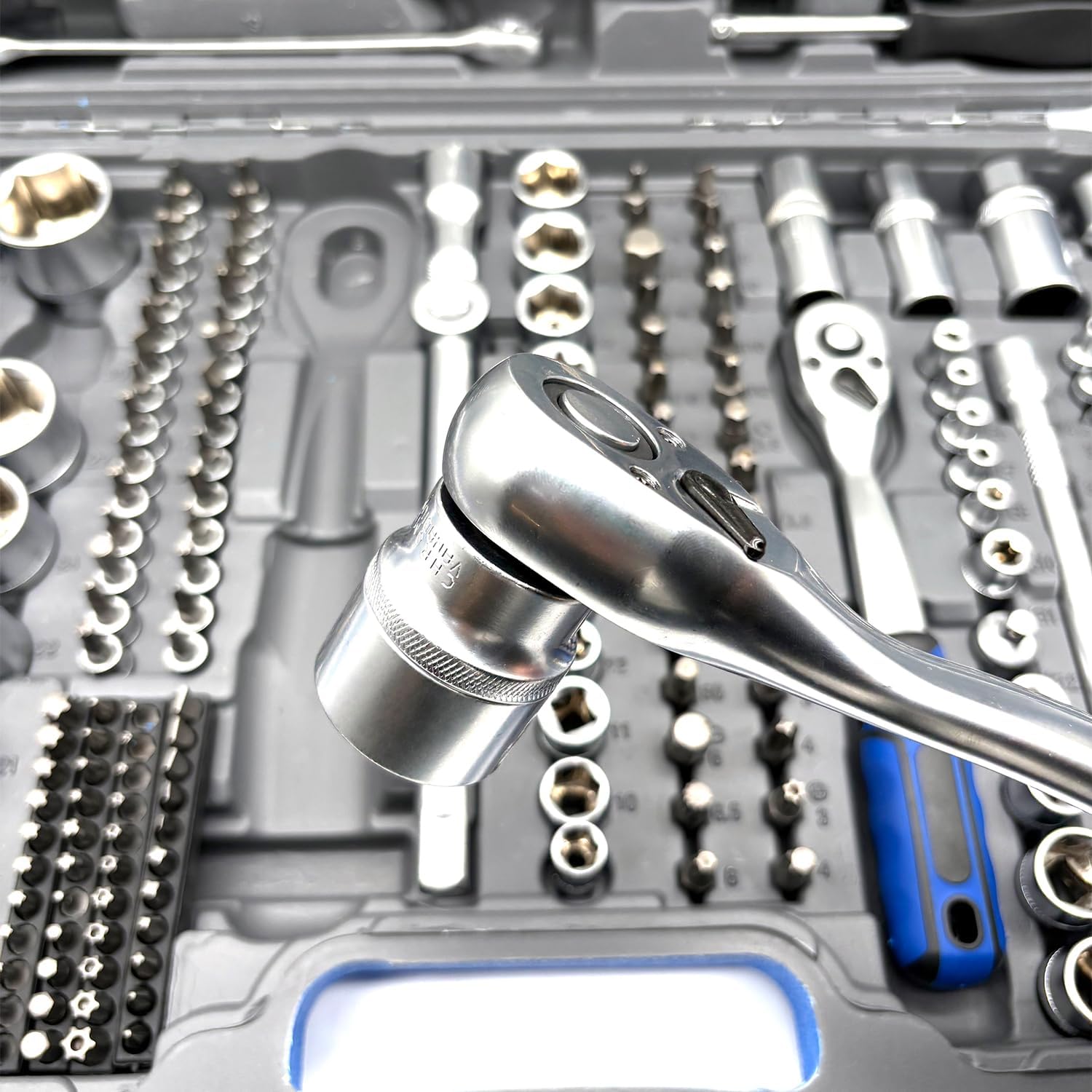 Mechanic Tools For Car - 216pcs Ratchet Socket Wrench Sets, Wrench And Socket Set, 72-Tooth Reversible Ratchet Wrench with Universal Joint And Extension Bars, Mechanics wrench Tool Set for Automotive