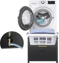 GDLF Washer Dryer Pedestal, 24.1' Laundry Pedestal for Compact Washing Machine, Washer and Dryer Stand with Shelf and Base Storage