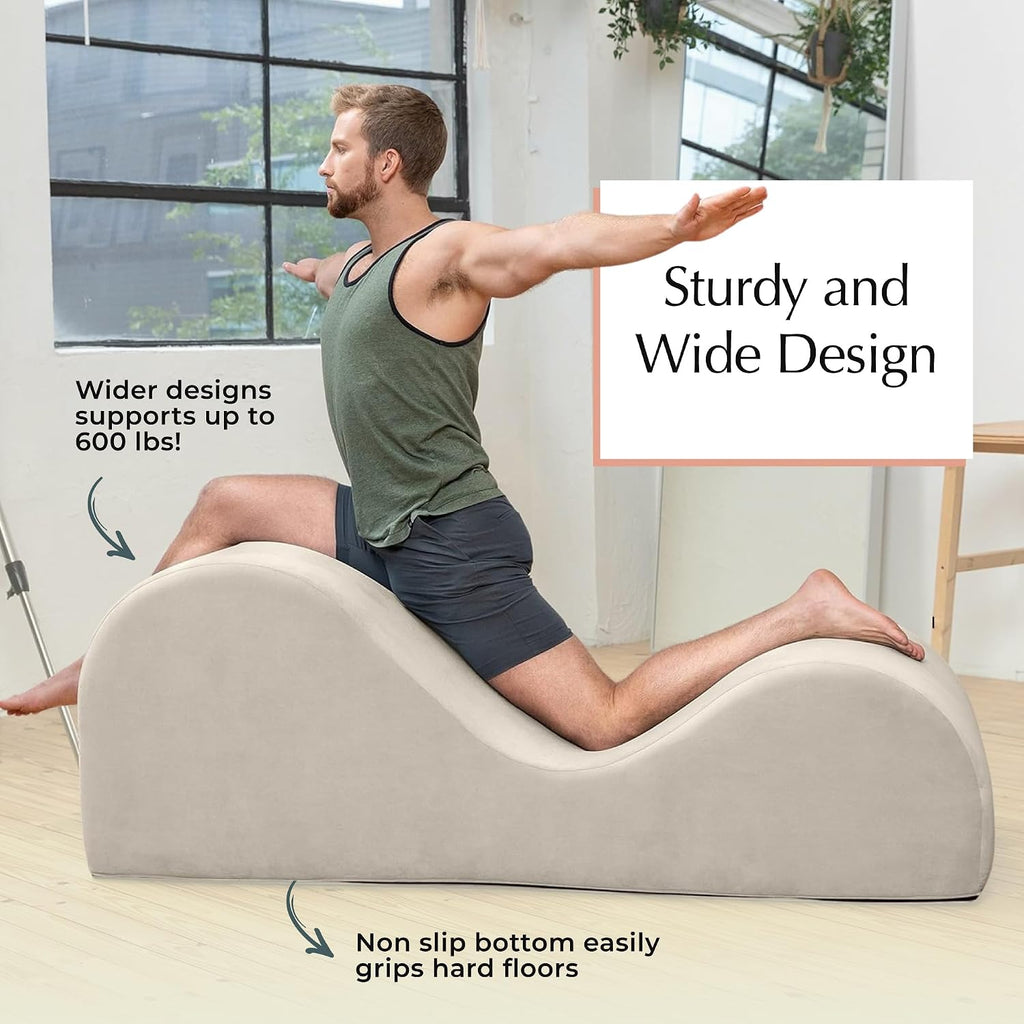 Avana Luvu Lounger - Chaise Lounge Chair for Yoga, Exercise, Massage - High Density Foam - Made in The USA - Red