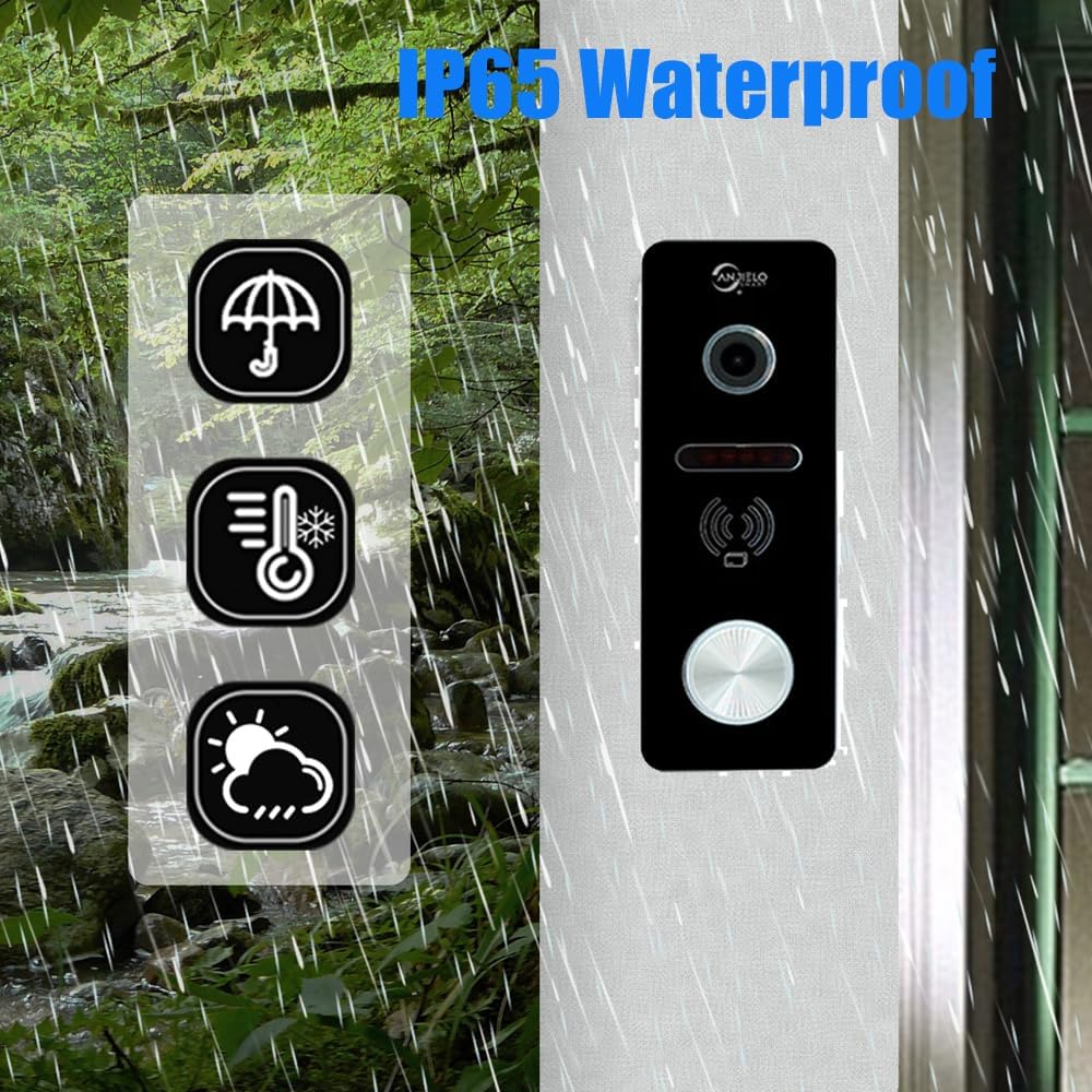 Wired Video Doorbell Intercom System 1080P HD Camera 7 inch Monitor Entry Doorphone Door Camera TUYA WiFi Smart Home Door Phone Kits for Apartment Home Villa (2 Doorbell + 3 Monitor)